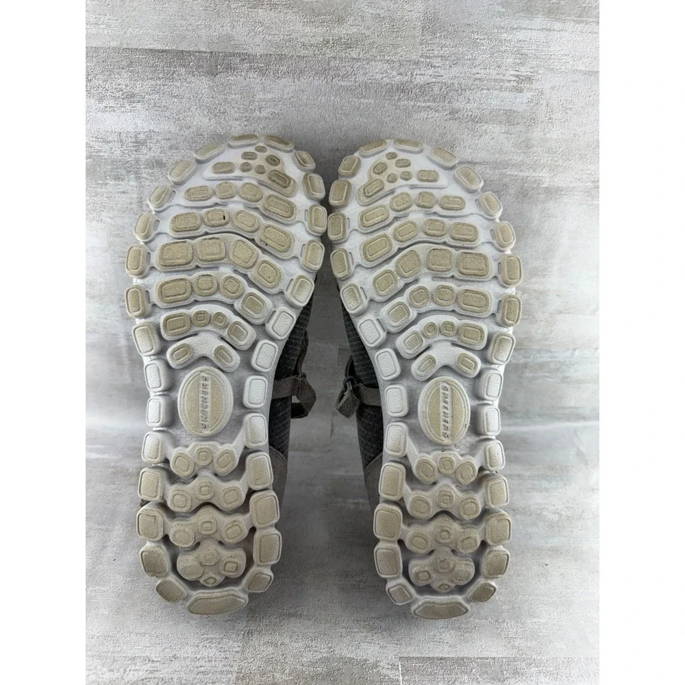 Skechers Sport Memory Foam Mary Jane Grey Coral Sneakers 22683 Women Sz 8
